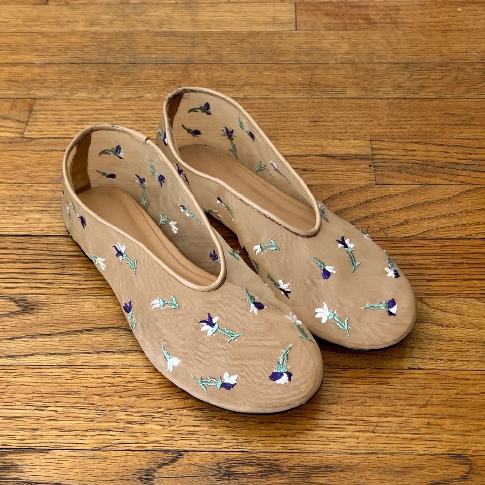 Floral mesh ballerina